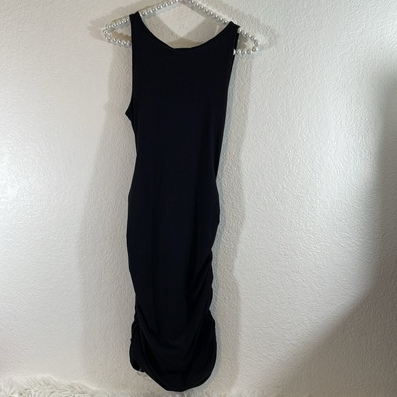 FASHION NOVA Forever Ruched Mini Dress Sexy Black Size Medium NEW - Picture 6 of 13